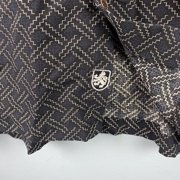 Nat Nast Hawaiian Shirt Men's XL Black Blue White Geometric Silk Blend Logo, EUC - Picture 5 of 6